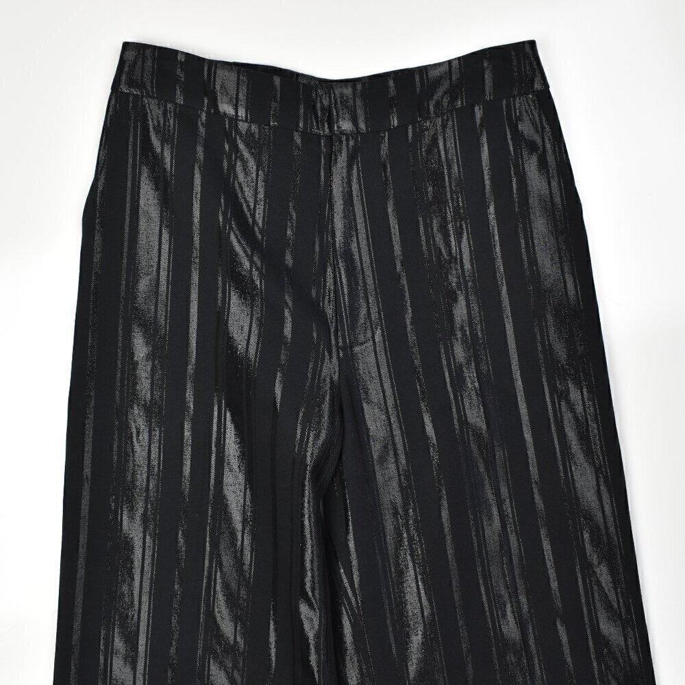 7 For All Mankind Wide Leg Shine Bottom Stripe Pants NEW S - Picture 5 of 7